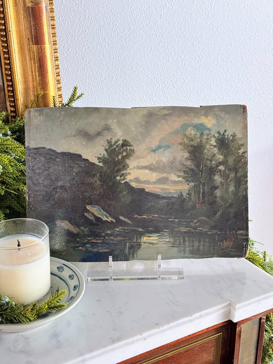 Painting of River on Board