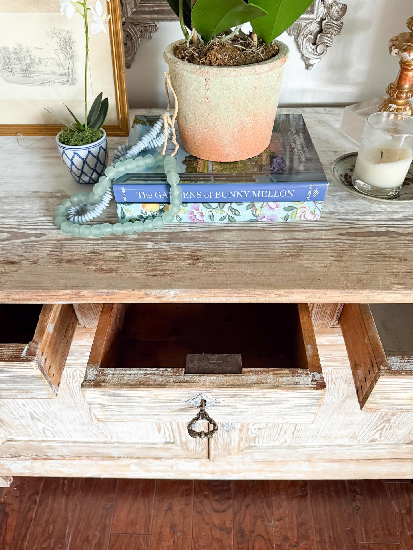 Bleached White Washed French Buffet