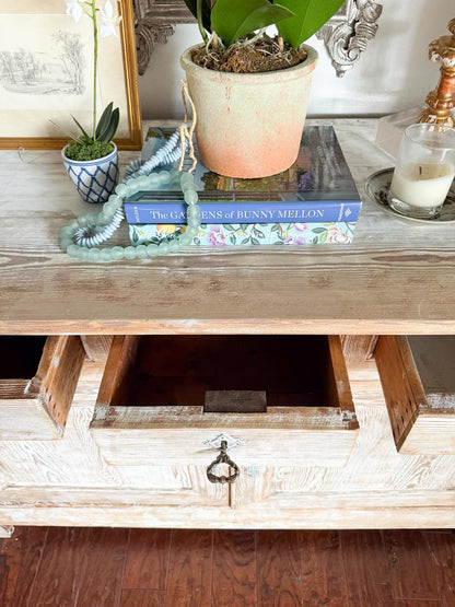 Bleached White Washed French Buffet