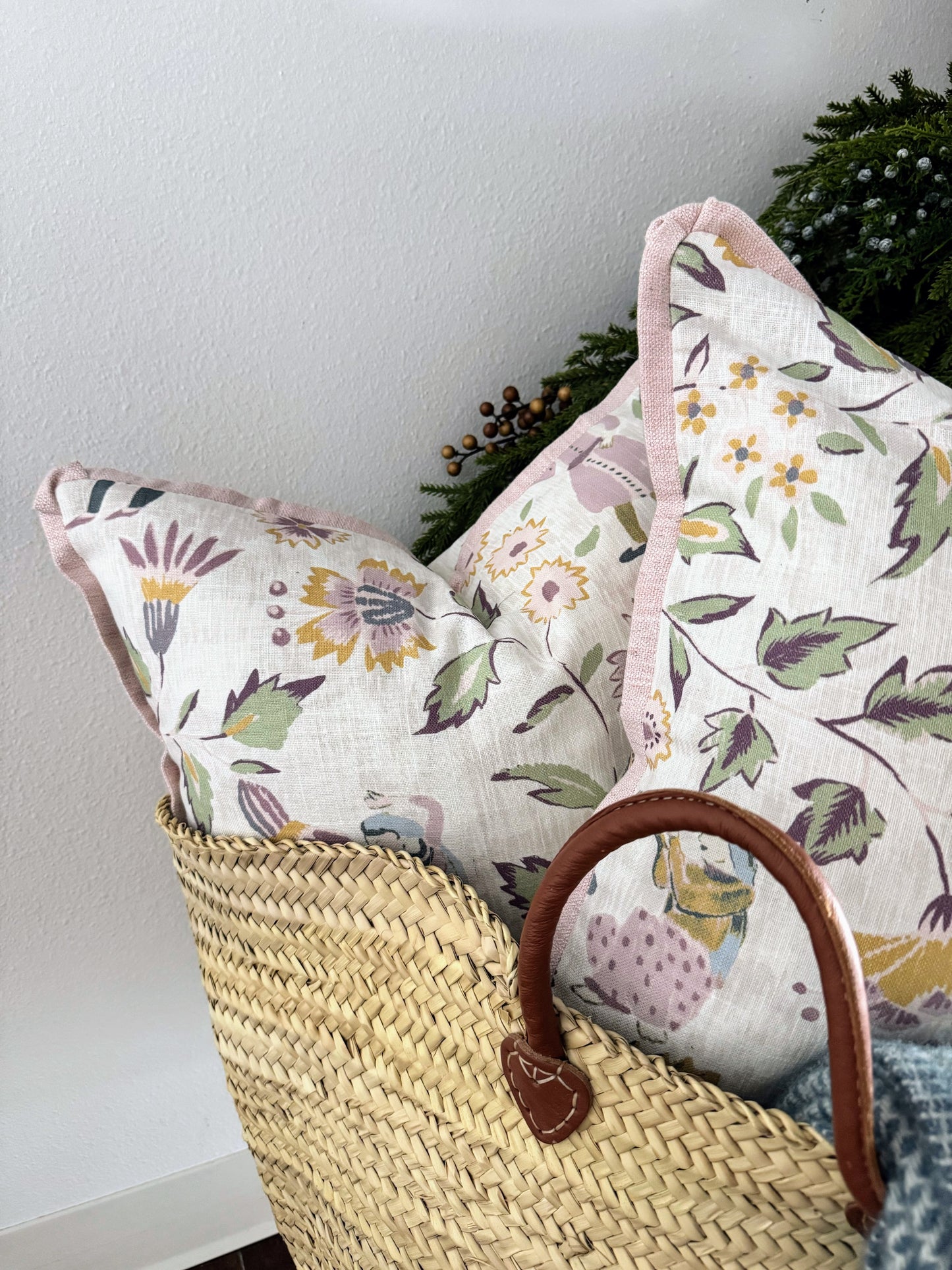 Custom Pillow: 18x18 Pink Chinoiserie