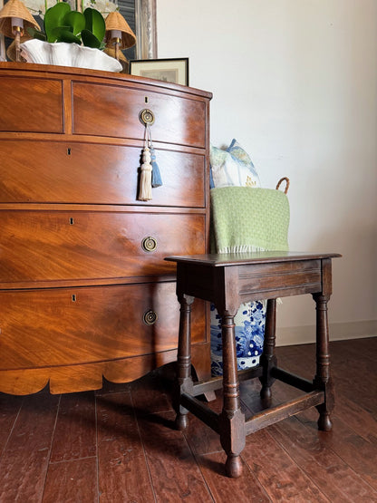English Joint Oak Stool With Lift-Top