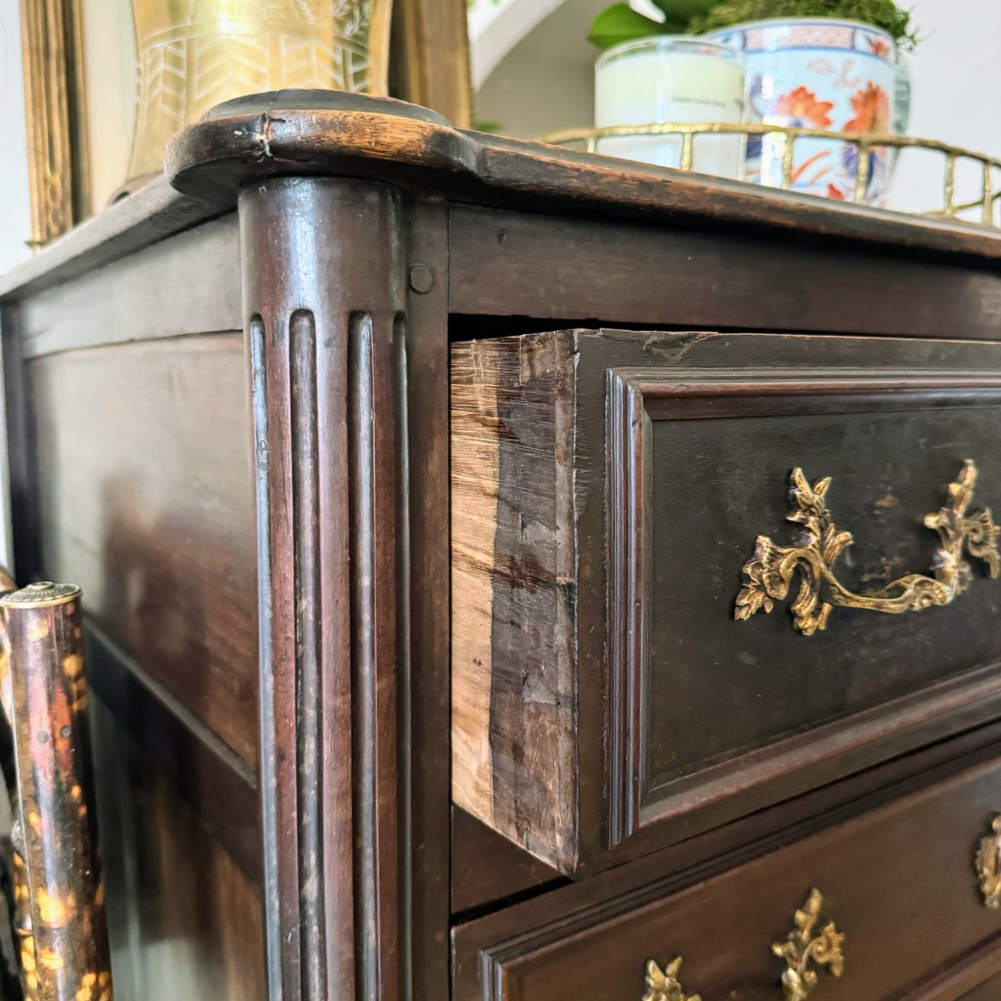 French Louis XVI Chest with Ornate Pulls