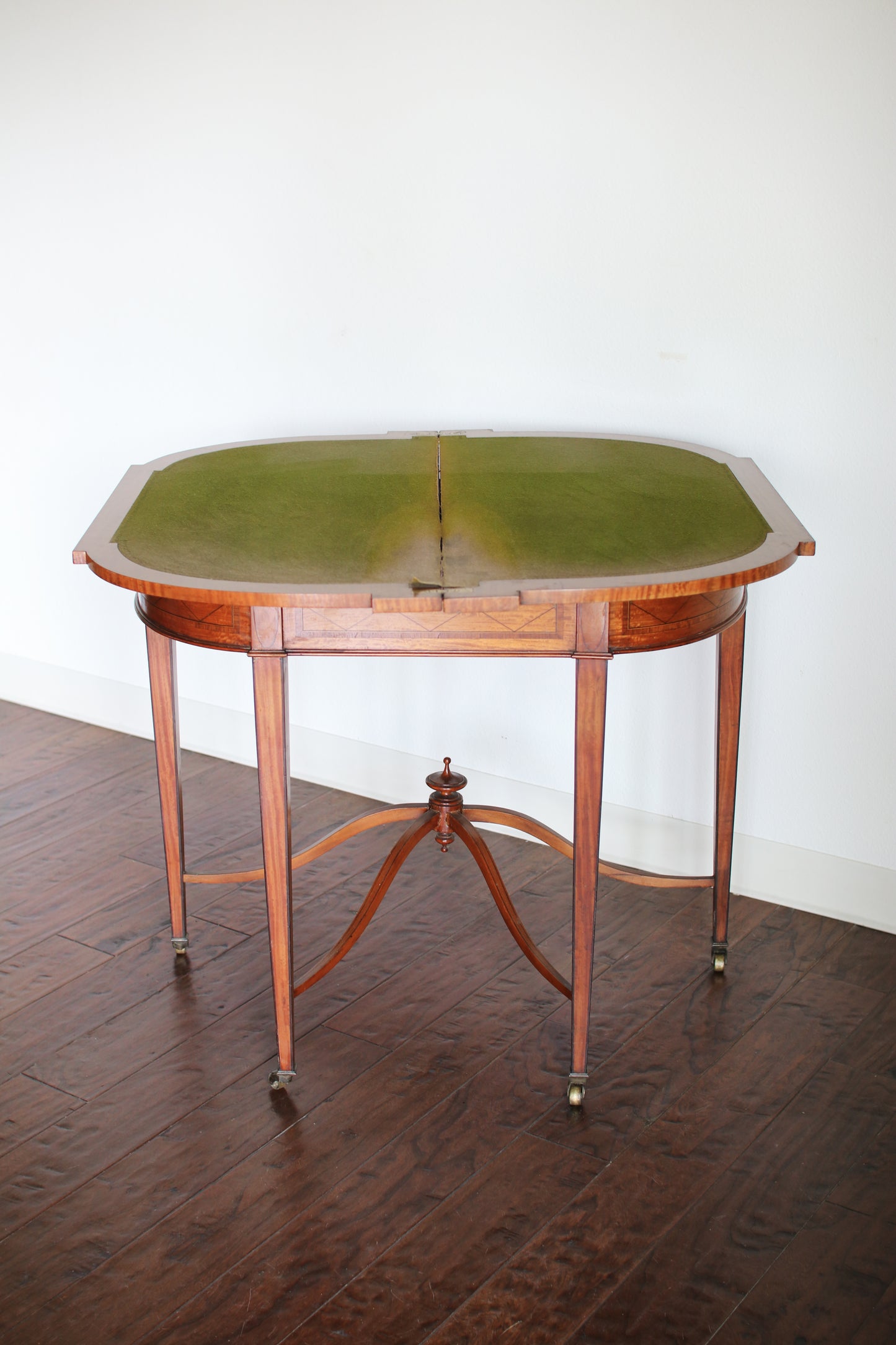Antique English Flip Top Card Table