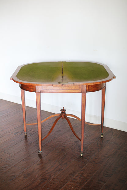 Antique English Flip Top Card Table
