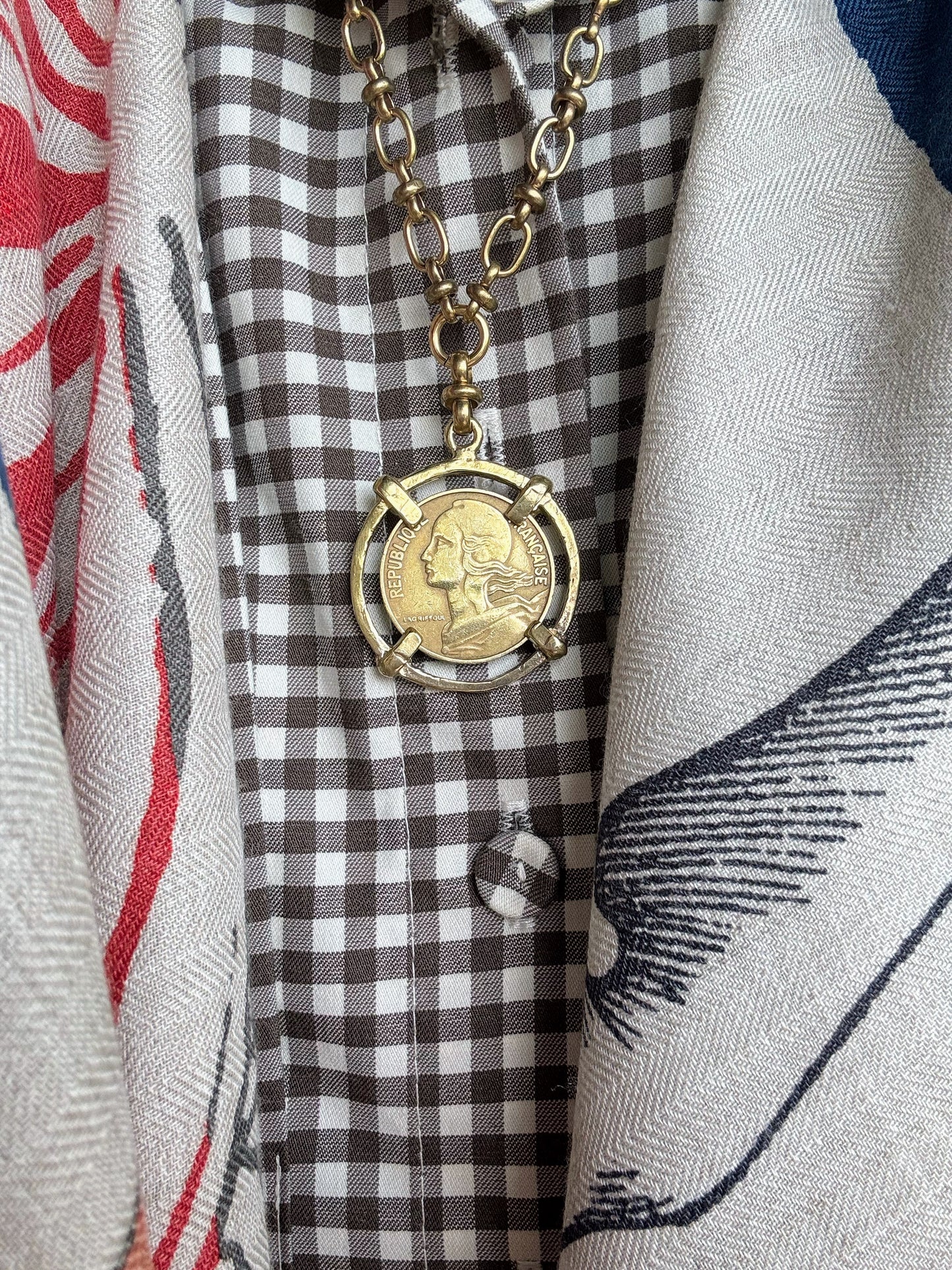 République Française Coin Necklace From 1963