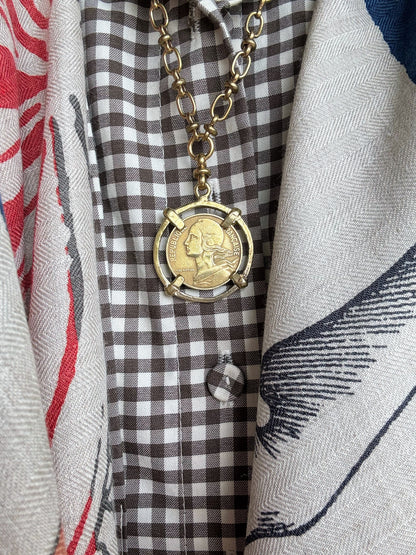 République Française Coin Necklace From 1963