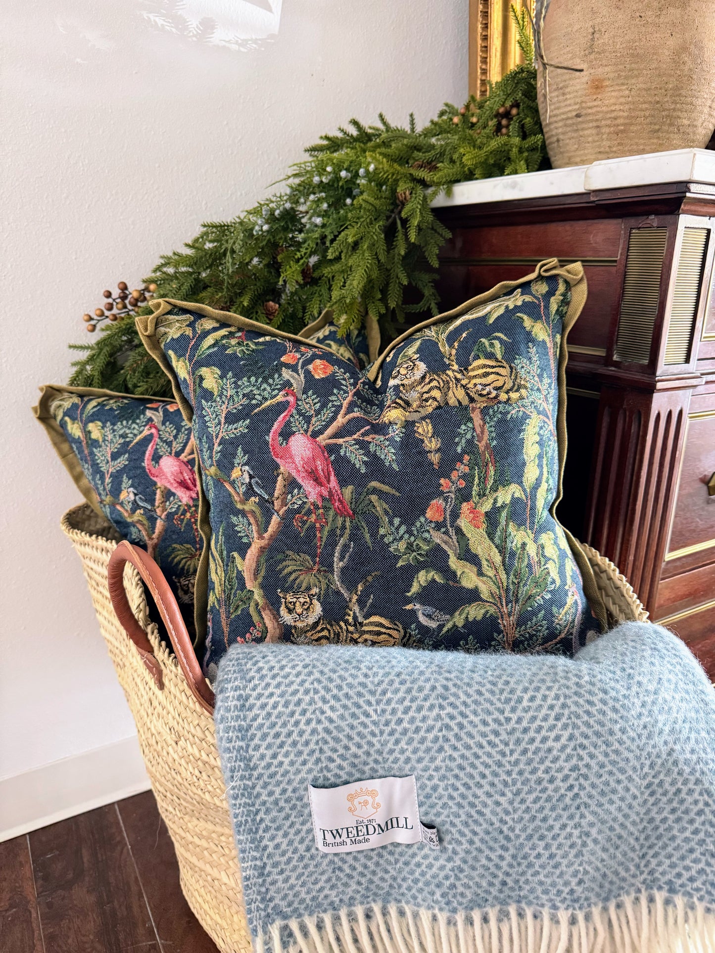 Custom Pillow: 18x18 Made in the UK Jungle Tapestry