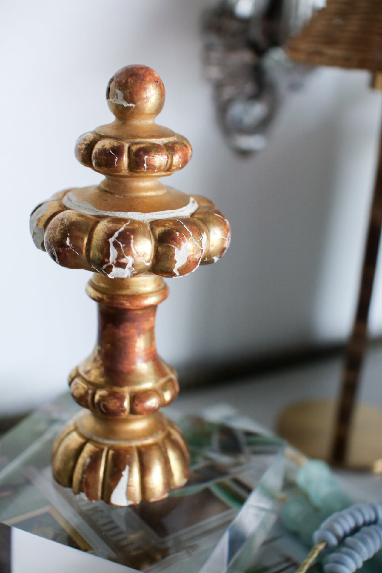 French Finial Mounted on Acrylic