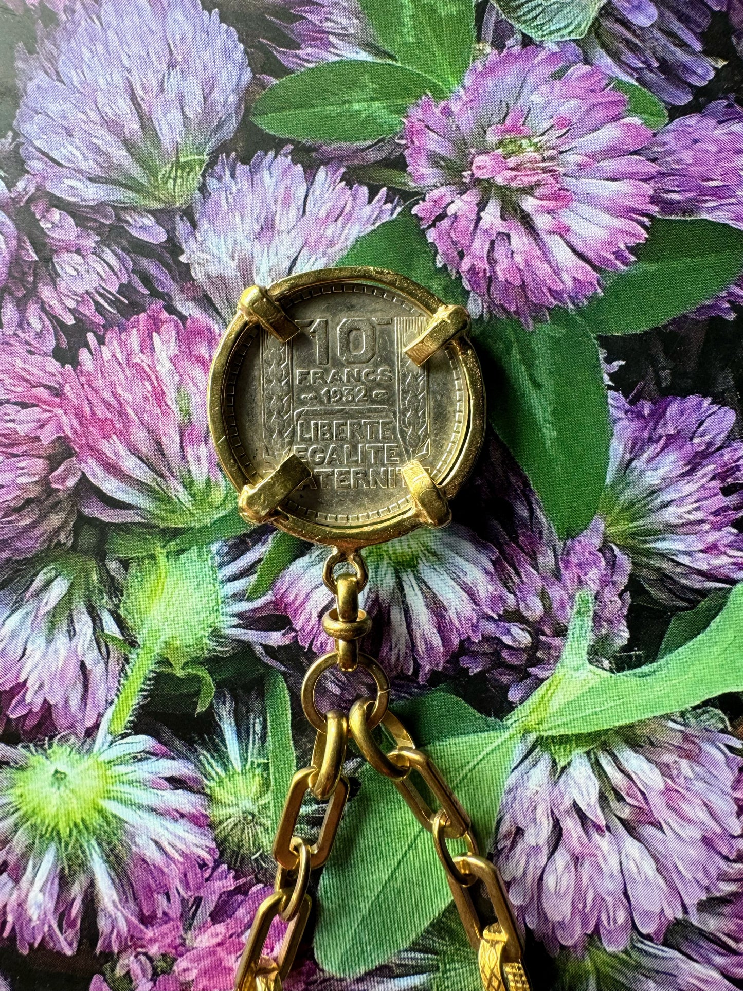 French Francs Coin Necklace From 1932