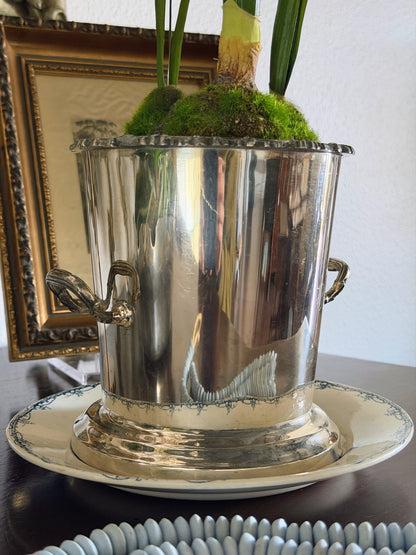 English Silver Wine Cooler