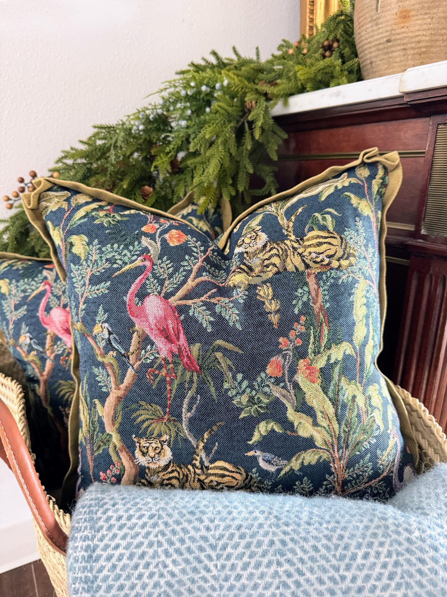 Custom Pillow: 18x18 Made in the UK Jungle Tapestry