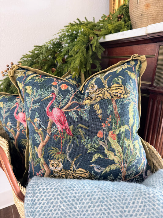 Custom Pillow: 18x18 Made in the UK Jungle Tapestry