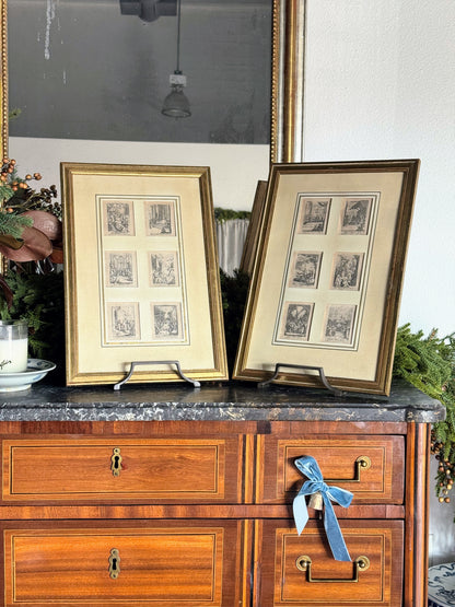 Pair of Small French Prints