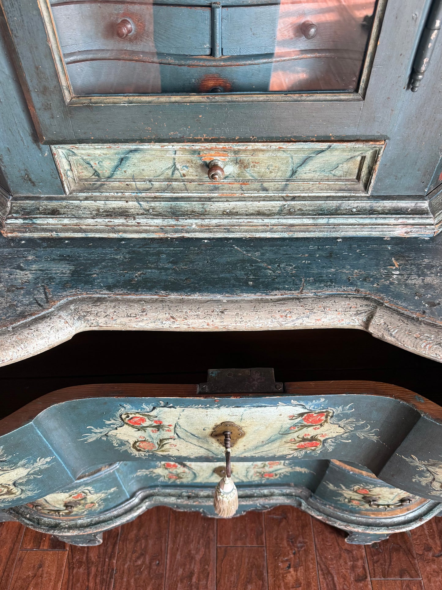 Antique Painted Austrian Alpine Commode