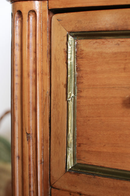 Antique French Louis XVI Grey Marble Top Commode