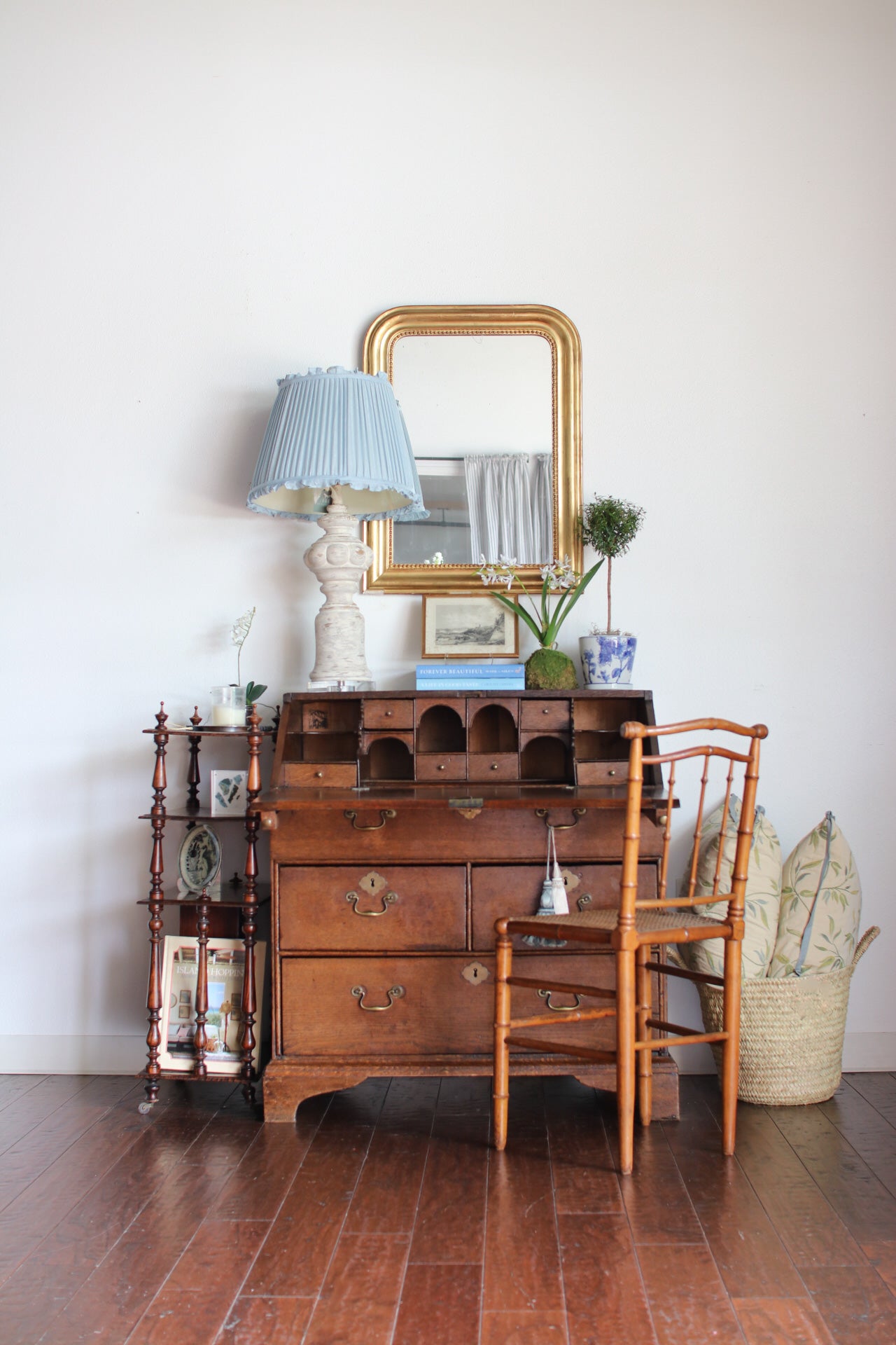 Antique English Drop Front Secretary
