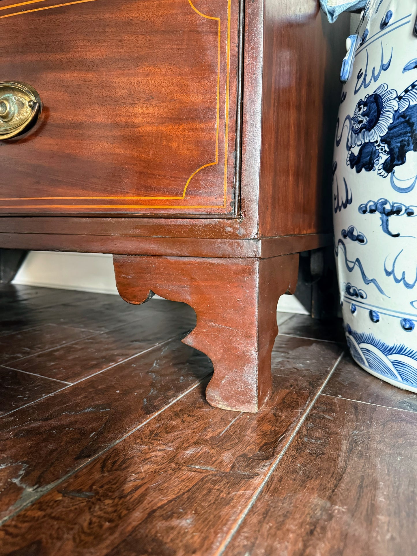 English Mahogany Bowfront with Inlay