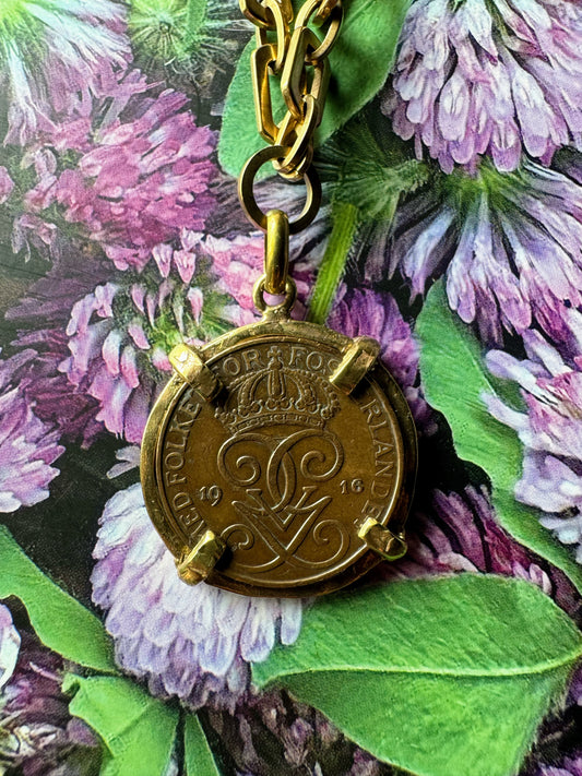 Swedish 5 öre Coin Necklace From 1916
