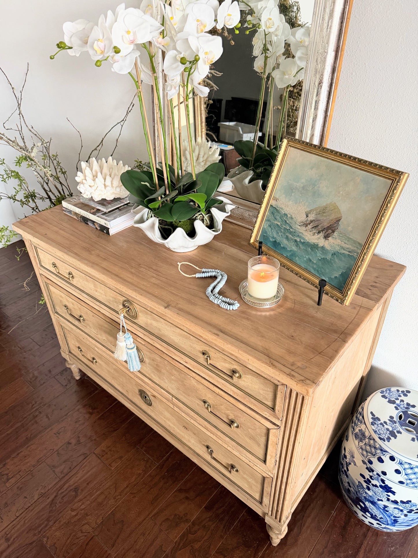 Antique Bleached French Louis XVI Commode