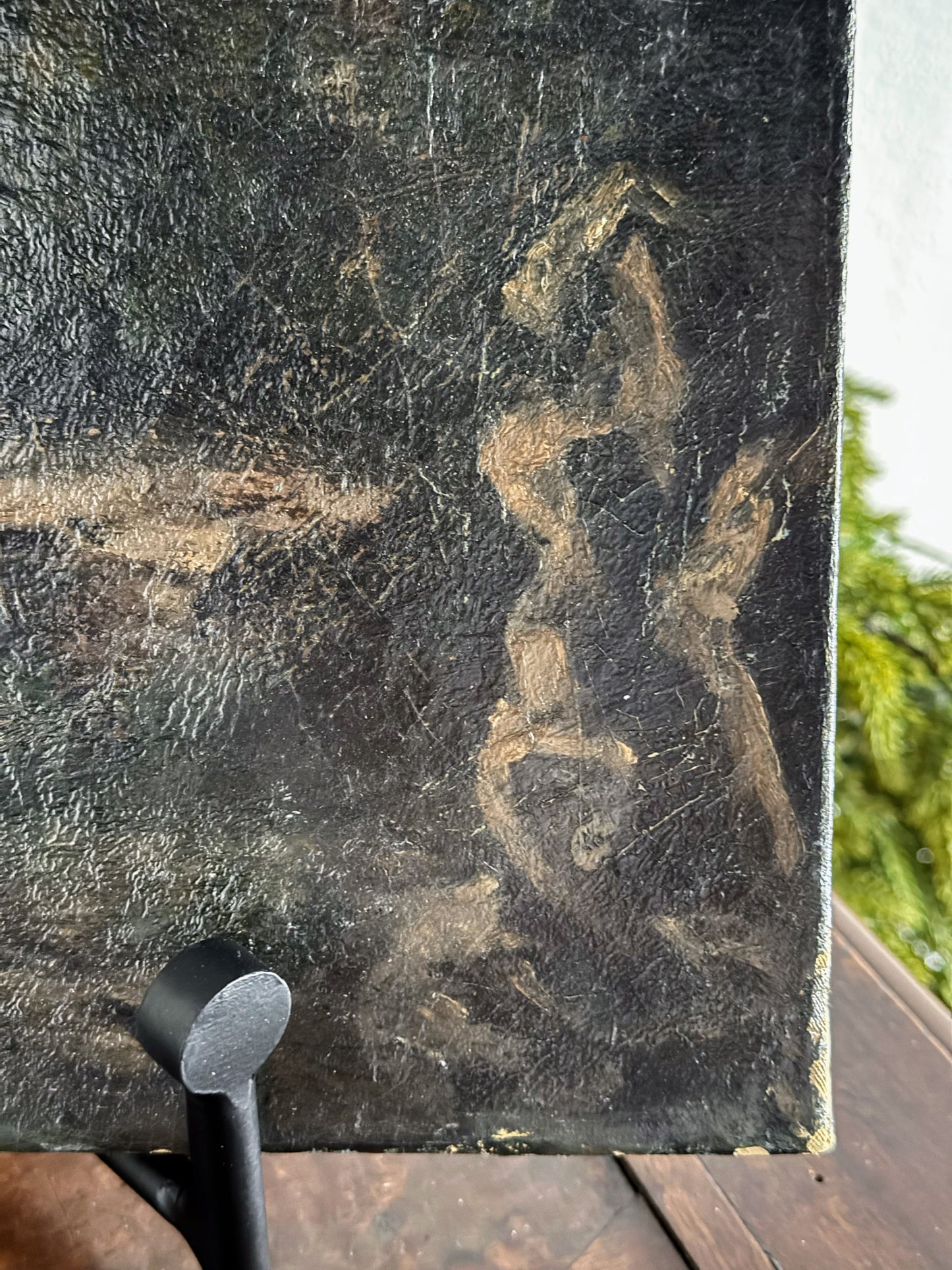 Oil on Canvas of Women Walking In Woods