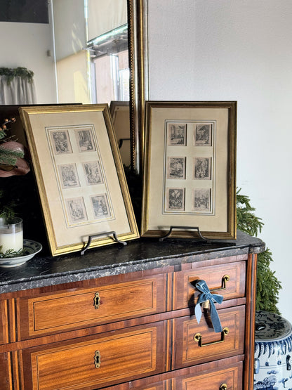 Pair of Small French Prints