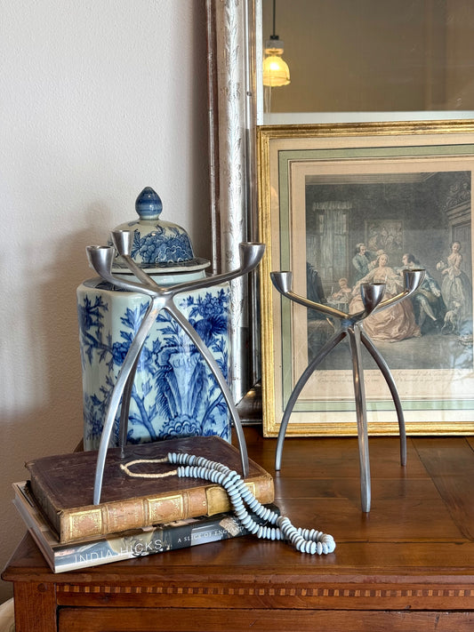 Pair of MCM Candelabras