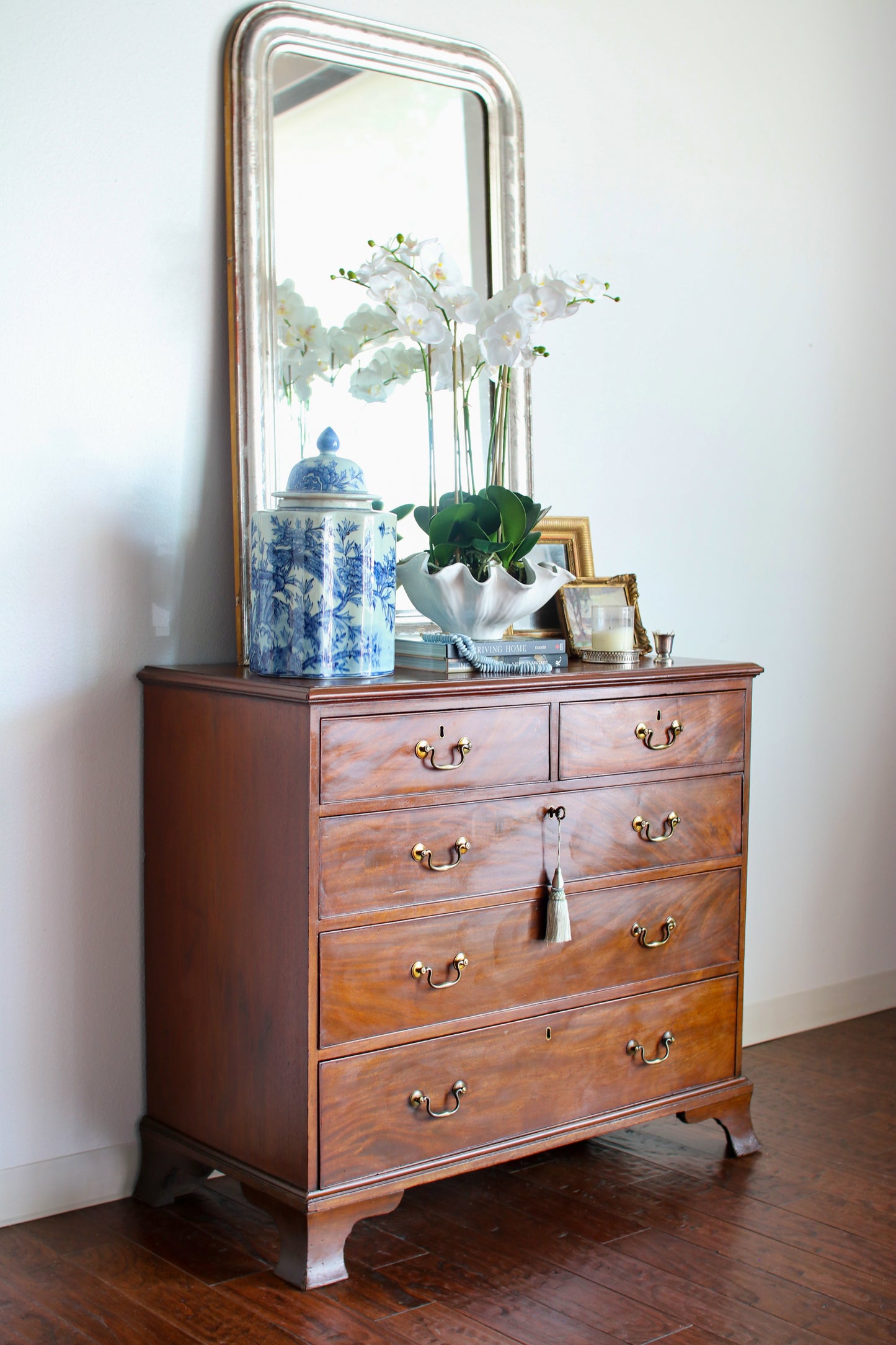 Antique English Flame Mahogany Chest