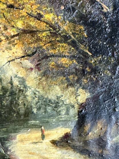 Framed Oil on Canvas of River Scene