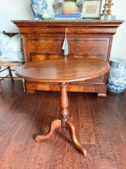 English Oval Tilt Top Table