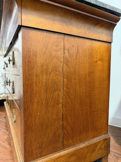 French Louis Philippe Commode with Black Marble