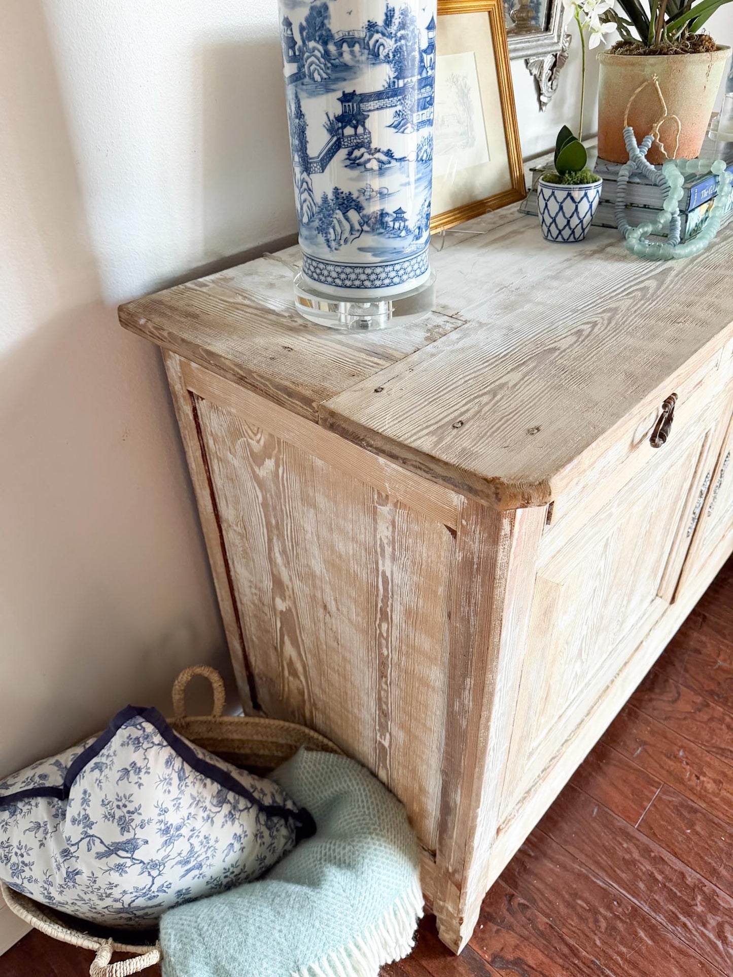 Bleached White Washed French Buffet