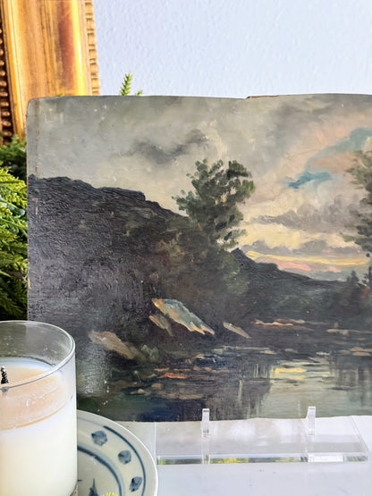 Painting of River on Board