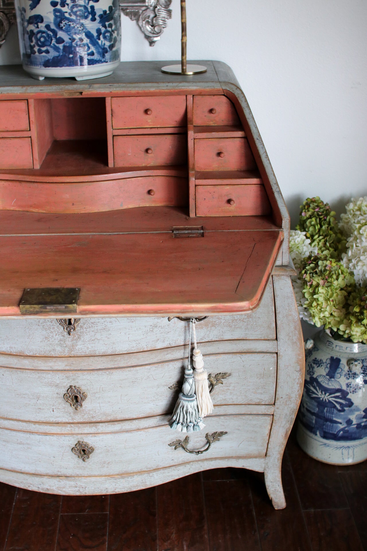 Antique Swedish Drop Front Secretary