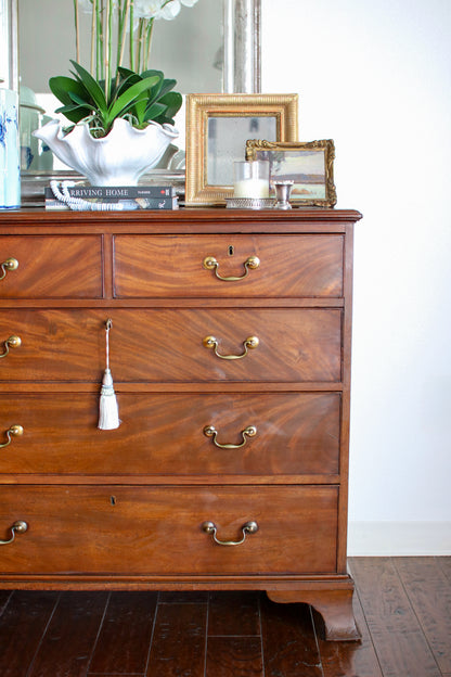 Antique English Flame Mahogany Chest