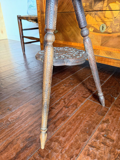 Carved English Side Table
