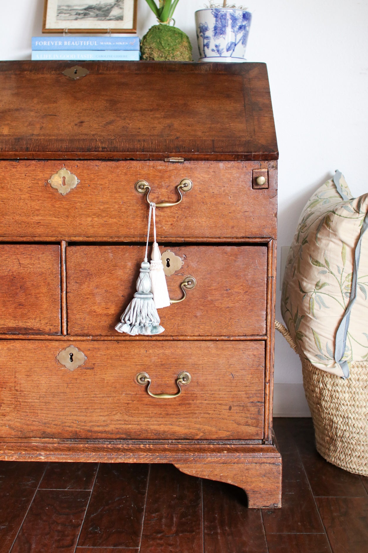 Antique English Drop Front Secretary