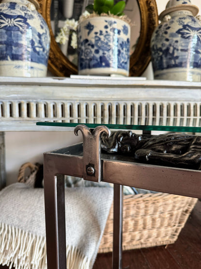 Custom French Soldier Side Table