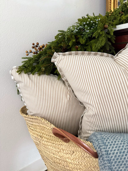 Custom Pillow: 18x18 Made in the UK Stripe & Gingham