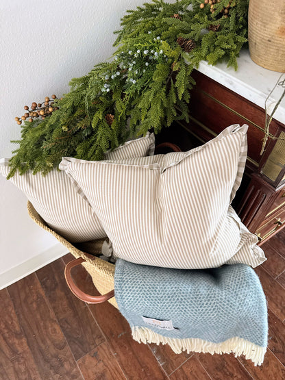 Custom Pillow: 18x18 Made in the UK Stripe & Gingham