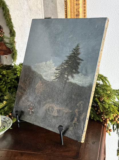 Oil on Canvas of Women Walking In Woods