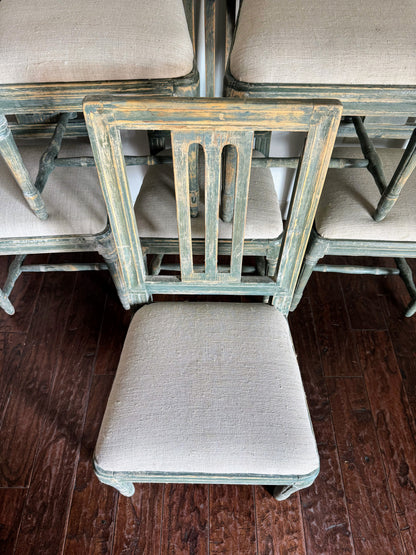 Set of Painted Swedish Chairs