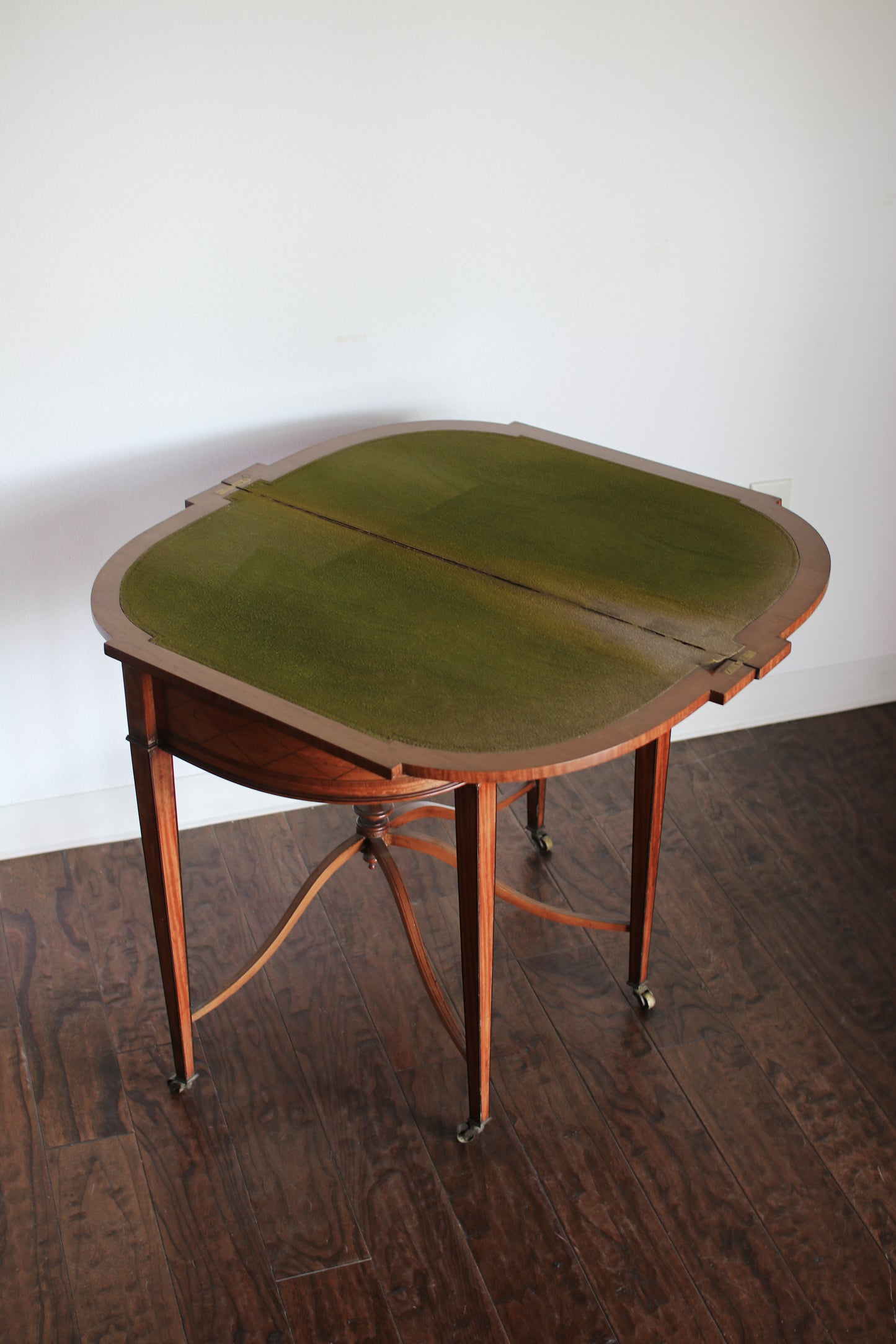 Antique English Flip Top Card Table