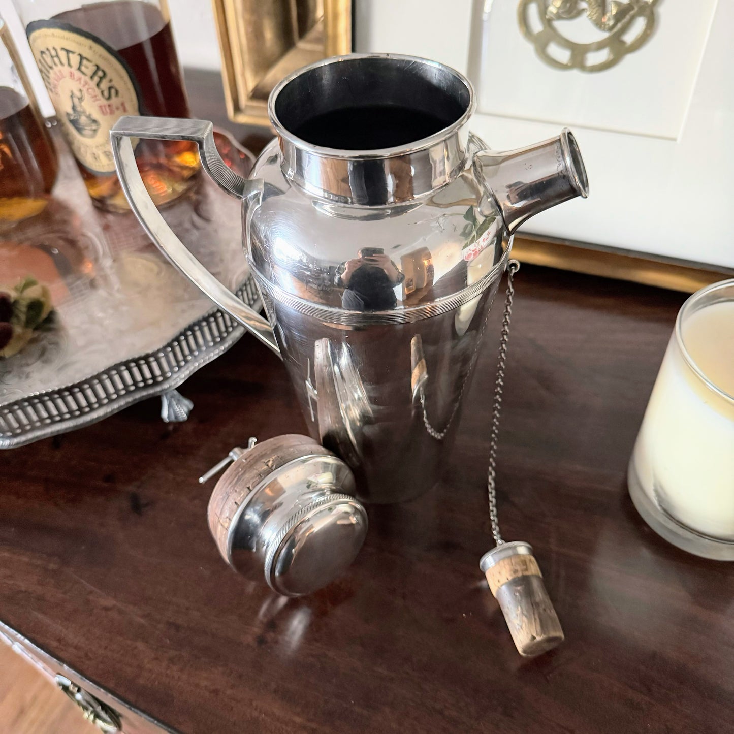 English Silver Cocktail Shaker