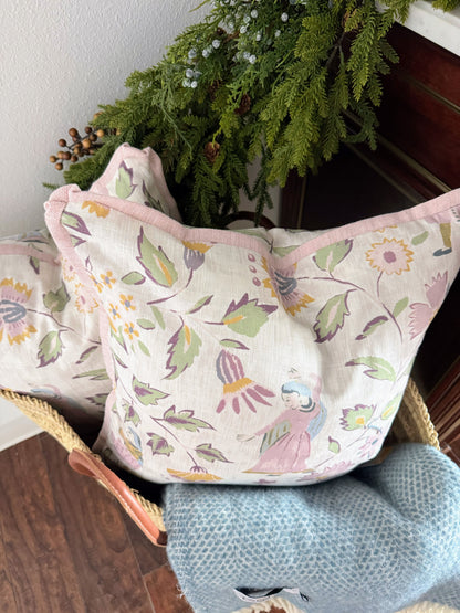 Custom Pillow: 18x18 Pink Chinoiserie