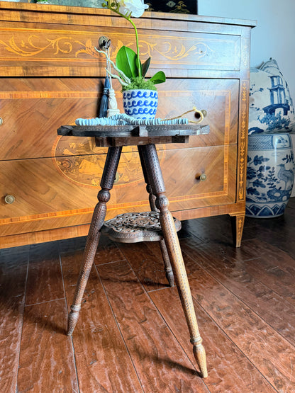Carved English Side Table
