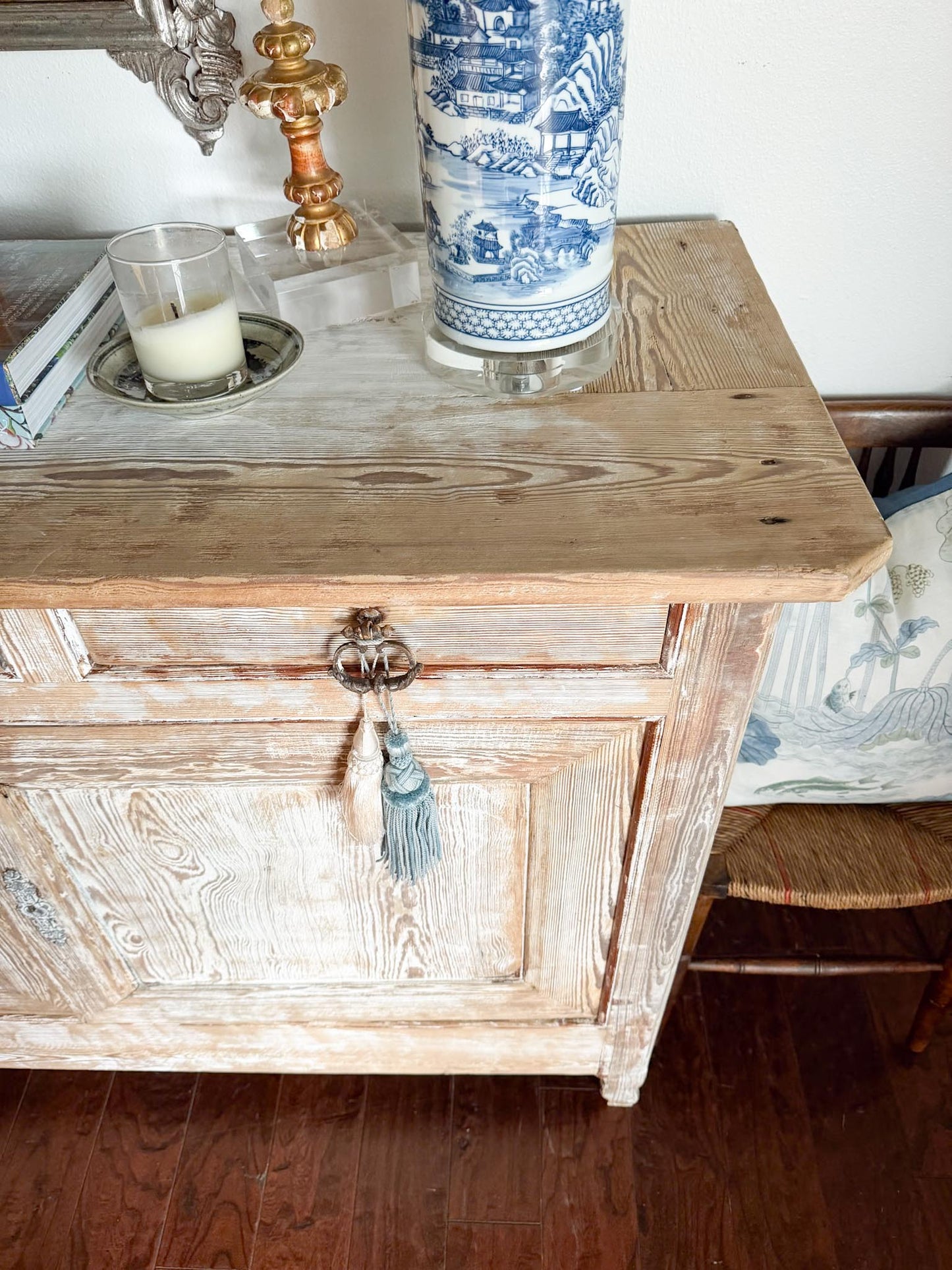 Bleached White Washed French Buffet