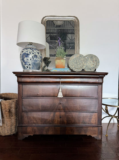 French Louis Philippe Burled Walnut Commode