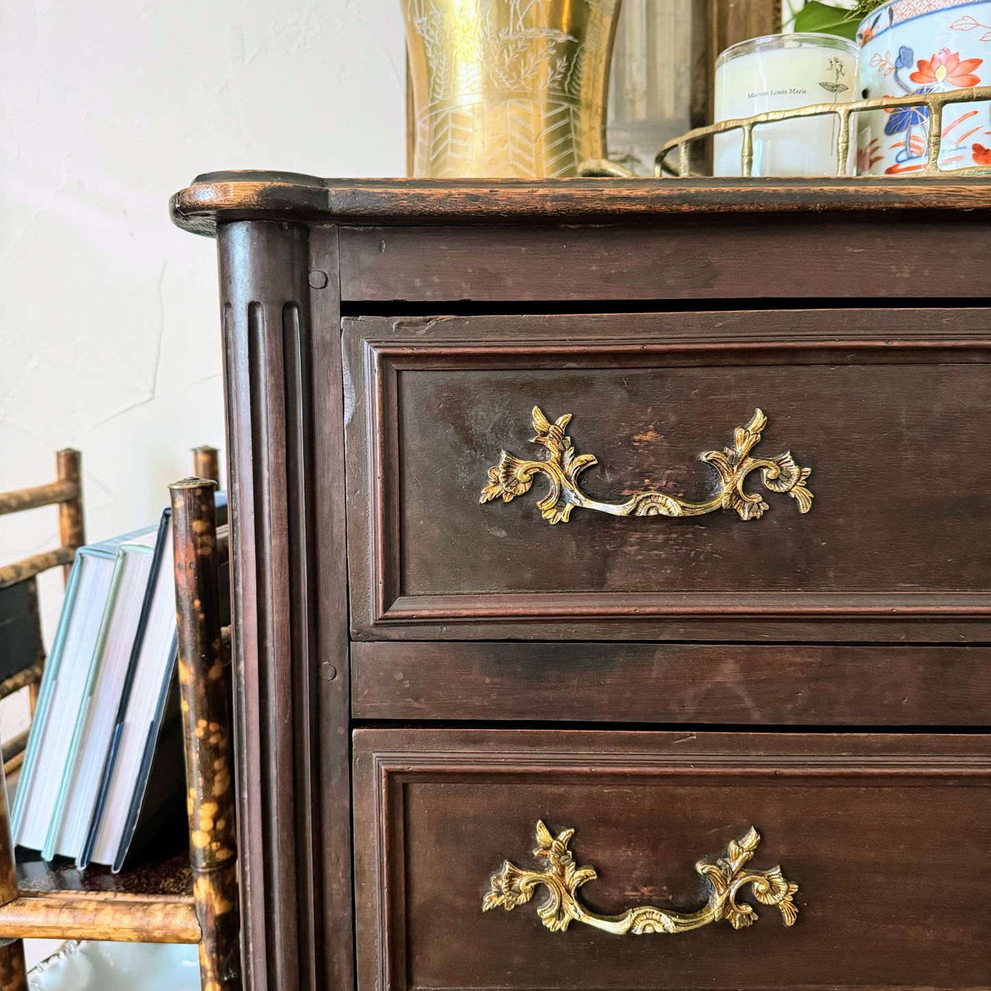 French Louis XVI Chest with Ornate Pulls