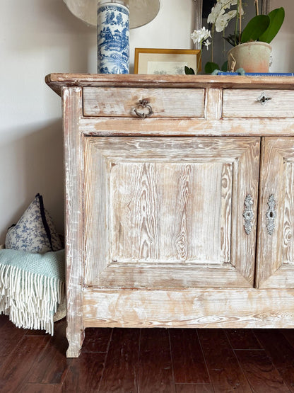 Bleached White Washed French Buffet