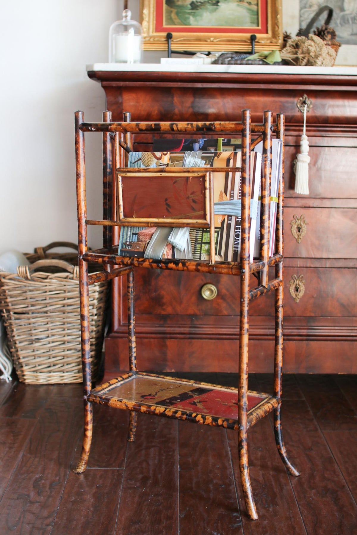 Bamboo Magazine & Record Stand